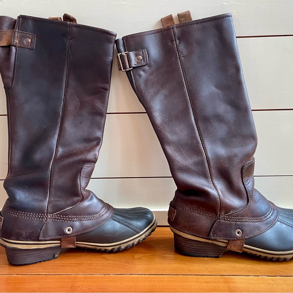 Brown Sorel Slimpack Riding Boots